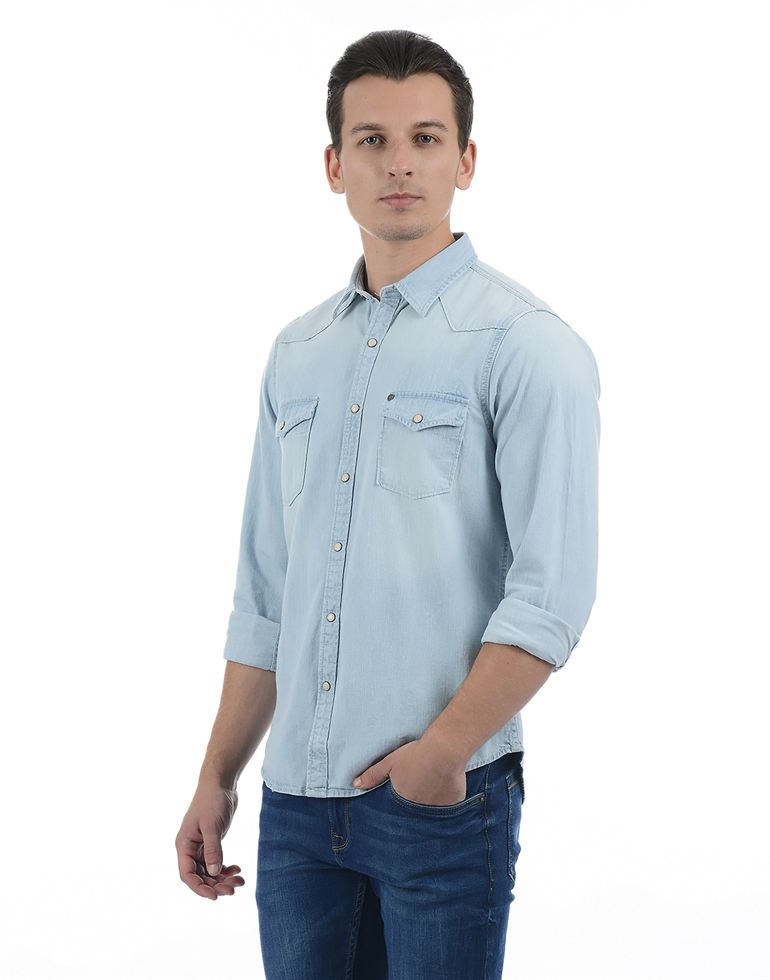 Pepe Jeans Men Casual Wear Solid Shirt